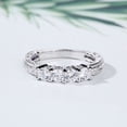 thumbnail image 1 of Blue Jewelry 1.5 Ct Round Cut Diamond Rings - 14K White Gold Plated Rings - Milgrain Multi Stone Engagement Wedding Ring for Women's - Beautiful Silver Special Occasion Rings - Bridal Diamond Jewelry, 1 of 11