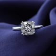 thumbnail image 1 of Blue Jewelry 14K White Gold Plated Diamond Rings - Cushion Cut 1.9 Ct VVS1/D Diamond Solitaire Rings - Solo Stone Wedding Diamond Rings for Women's - Simple Engagement Wedding Solitaire Rings, 1 of 7