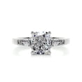 thumbnail image 1 of Blue Jewelry 14K White Gold Plated Moissanite Rings for Her - Cushion Cut Excellent 1.9 Ct Moissanite Rings - Wedding Ring - Three Stone Design for Women's Engagement, 1 of 3