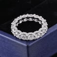 thumbnail image 1 of Blue Jewelry 14K White Gold Plated Rings - 1.7 Ct Round Cut Diamond Rings - Diamond Wedding Band for Women's - Valentine Proposal Rings - Christmas Special Gift for Her - Gifts for Mom, 1 of 9