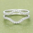 thumbnail image 1 of Blue Jewelry Round Cut 1.5Ct Brilliant Moissanite Ring - 14K White Gold Plated Anniversary Ring - Wrap Enhancer Engagement Ring for Women's - Christmas Gifts for Her - Gift, 1 of 8