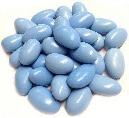 Blue Jordan Almonds by Its Delish, 10 LBS Bulk  Sugared Almond Nut with Sweet Hard Candy Coating - Bulk Wedding Favors, Bridal and Baby Showers, Party Buffets - USA Made, Vegan & Kosher