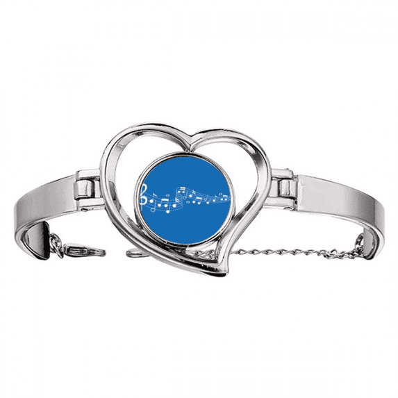 Blue Jumpg Music 5-le Staff Bracelet Heart Jewelry Wire Bangle
