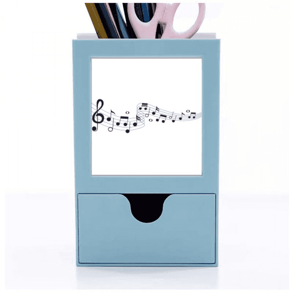 Blue Jumpg Music 5-le Staff Desk Supplies Organizer Pen Holder Card