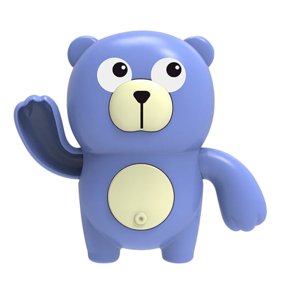 Blue Kids Beach Bath Toy Wind Up Swimming Wagging Tail Rotating Bear For Children Pool Outdoor Fun Playtime Summer