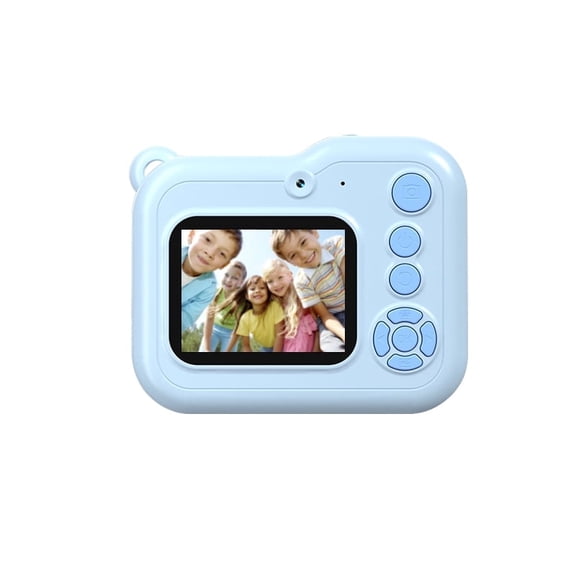Blue Kids Camera Toy with Instant Print, 2.4" IPS Screen, 32GB Card, Graffiti Pens & Type-C Cable , HD Photo/Video, Games, MP3 , Birthday Gift for Boys Girls