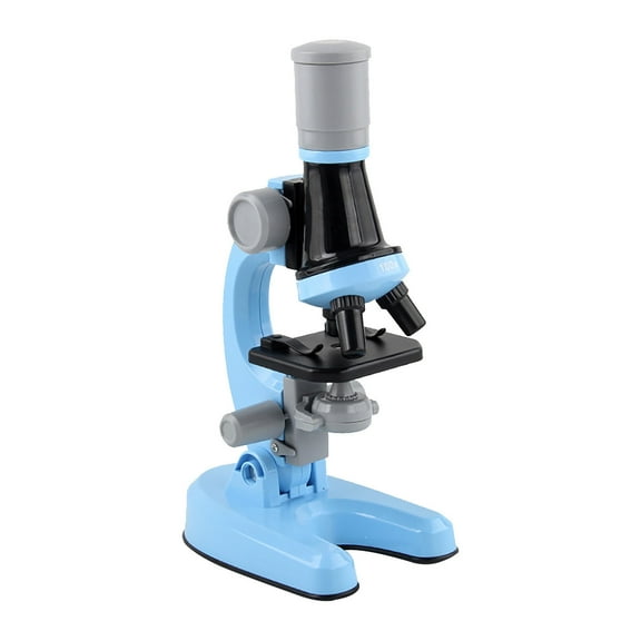 Blue Kids Educational Microscope Set, 100X-1200X Magnification With Specimens, Led Illumination For Science Learning