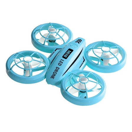Blue Kids Mini Drone Remote Control, Led Lights Quadcopter Headless Mode, 360 Flip For Beginners Outdoor Fun