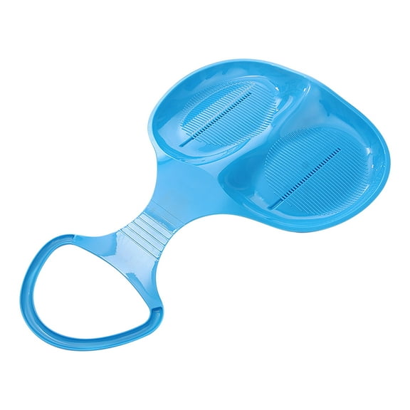 Blue Kids Plastic Sled For Snow Grass Sand, Lightweight Slide Board With Handles, Outdoor Winter Fun Toy