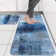 thumbnail image 1 of Baiheyi Blue and Gray Abstract Art Kitchen Rugs and Mats Washable Set of 2 Kitchen Floor Rugs Mats for Kitchen Dining Room,FloorHome,Office,Sink,Laundry17"X47"+17"X30", 1 of 6