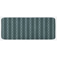 thumbnail image 1 of Blue Kitchen Mat, Ocean Under the Sea Wave Lines Zebra Inspired Stipes Image, Plush Decorative Kitchen Mat with Non Slip Backing, 47" X 19", Almond Green Slate Blue, by Ambesonne, 1 of 1