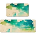 thumbnail image 1 of Blue Kitchen Rugs and Mats with Rubber Backing Non Skid Washable,2 Pieces Fashion Kitchen Mats for Floor Runner Rugs Standing Mat Set (17" Wx30 L+17" Wx 47" L Perfume), 1 of 3