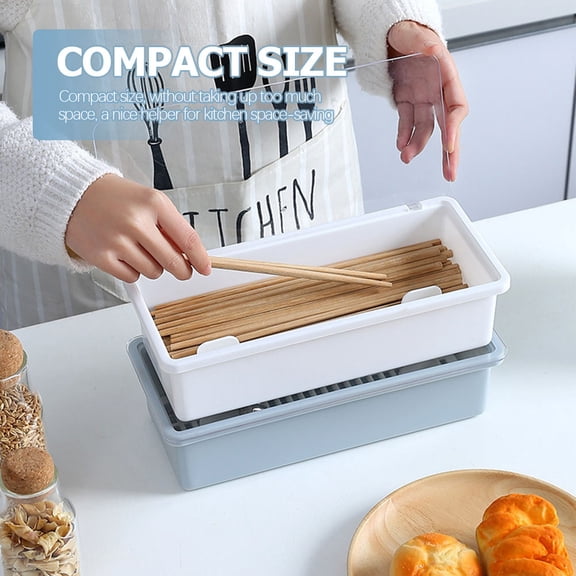 Blue Kitchen Supply Chopsticks Holder Plastic Drain Box with Fine Workmanship