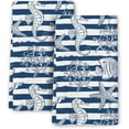 thumbnail image 1 of Blue Kitchen Towels Decorative set of 2, Soft Absorbent Reusable Dish towels for Kitchen Drying,Tea Towels for Baking Cooking Dishcloth Farmhouse Sea Coral Seahorse Nautical Hand Towels Set 16"x24", 1 of 5