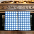 thumbnail image 1 of Blue Kitchen Towels Set of 3, Country French Rustic Buffalo Plaid Modern Art Absorbent Dish Towels for Kitchen, Microfiber Hand Towel, Quick Drying Tea Towel for Cleaning Decorative Dishcloths, 1 of 7