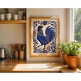 Blue Kitchen Wall Art Delft Style Chicken Print Farmhouse Kitchen Decor ...