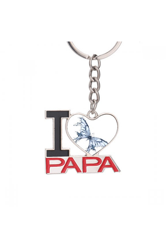 Blue Kite Art Deco Fashion Keychain Metal Keyring Holder Love PAPA Father