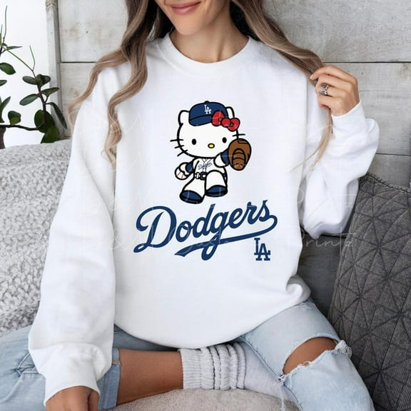Blue Kitty Baseball Sweatshirt/T-Shirt