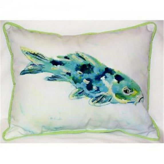 Blue Koi Indoor & Outdoor Throw Pillow, 16 x 20 in.