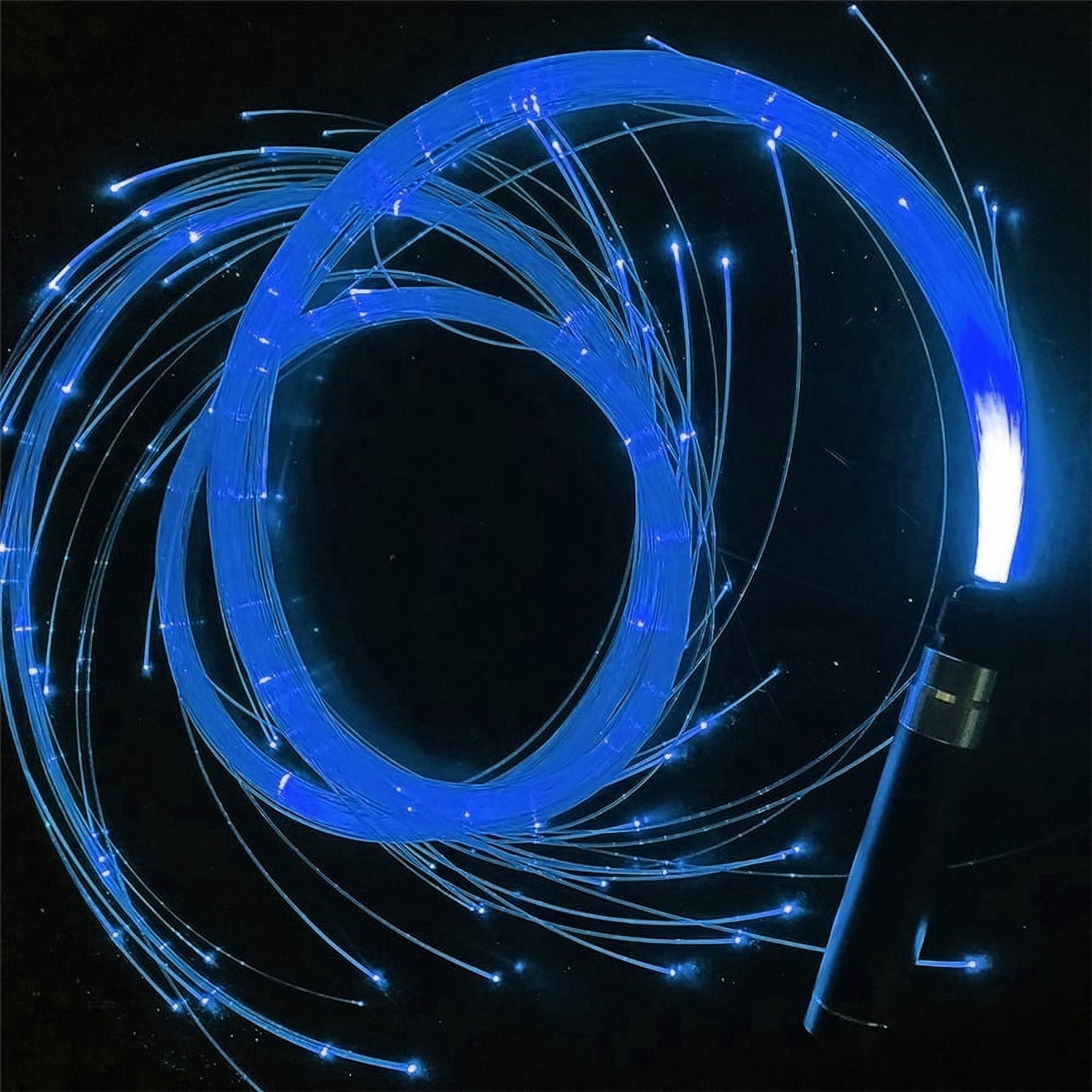 LED Fiber Optic Whip Strip Light 360° RGB Multi-Mode Music Dance