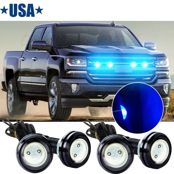 Blue LED Grille Light Assembly 4pcs Fit for Chevrolet Colorado ZR2 2015 2022