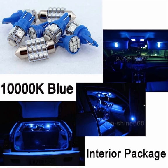 Blue LED Interior 17PCS Light Package Kit for Chrysler 300 300C 2011 2014