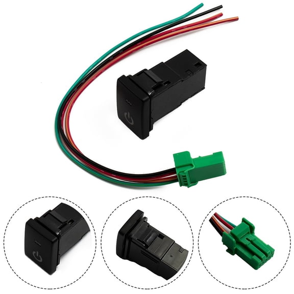 Blue LED Power Lights Push Button Switch Laser for Toyota Camry Prius Corolla