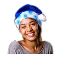 thumbnail image 1 of Blue LED Snowflake Santa Claus Faux Fur Plush Hat, 1 of 1