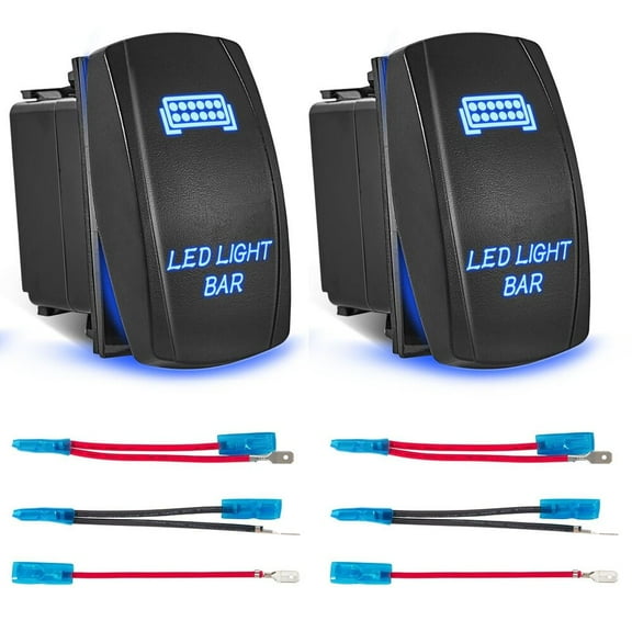 Blue LED light strip laser switch joystick switch 5-pin suitable for all terrain vehicles, UTV cars, boats-