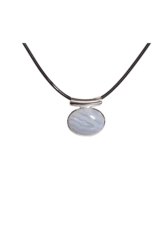 Blue Lace Agate Pendant Necklace