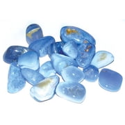 Blue Lace Agate Tumbled Stones - Blue - 1 lb - Calming Energy Crystal