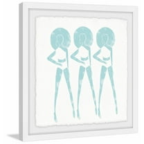 Blue Ladies Framed Painting Print