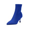 thumbnail image 1 of Blue Ladies Pointed Toe Knitted Shoes With Heel For Daily Activities And Comfort With 2.8 Inch Height, 1 of 7