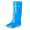 thumbnail image 1 of Blue Ladies Summer High Tube Kitchen Cleaning Boots, Pvc Material Rain Boots, Lightweight Easy Carry, Casual Wear Footwear, 1 of 4