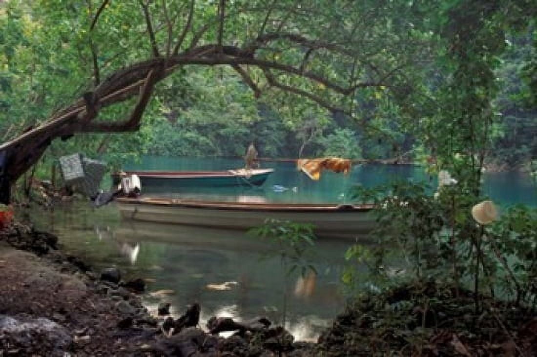Blue Lagoon Jamaica Caribbean Canvas Art - Robin Hill DanitaDelimont (27 x 18)