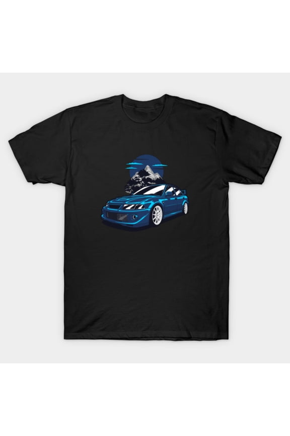 Blue Lancer Evolution VI Tommi Makinen JDM Rally Special Edition Car Unisex T-Shirt, up to size 3XL.