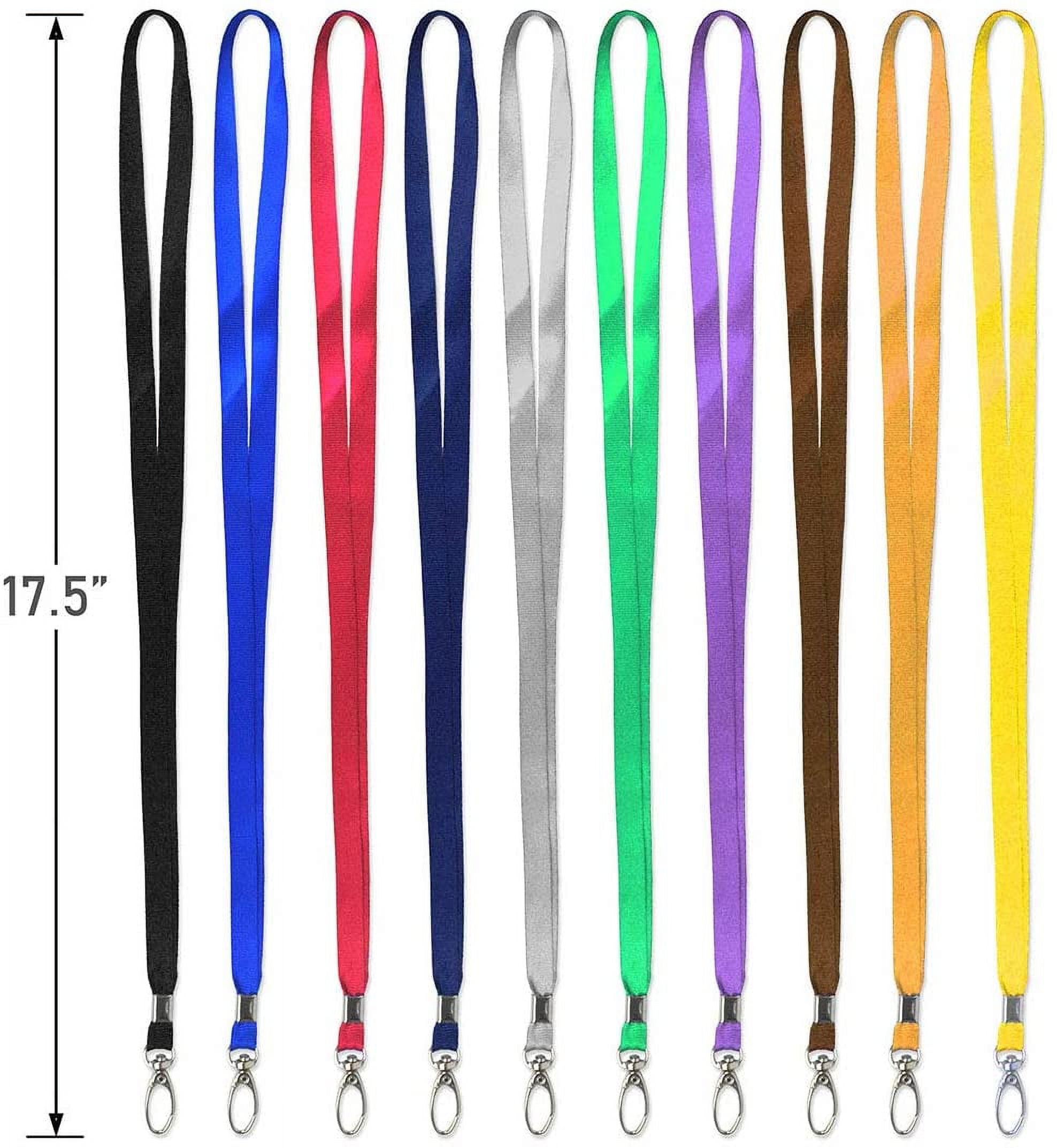 Blue Lanyards 100Pcs Nylon Bulk Lanyard For Id Badges,Badge Lanyards ...