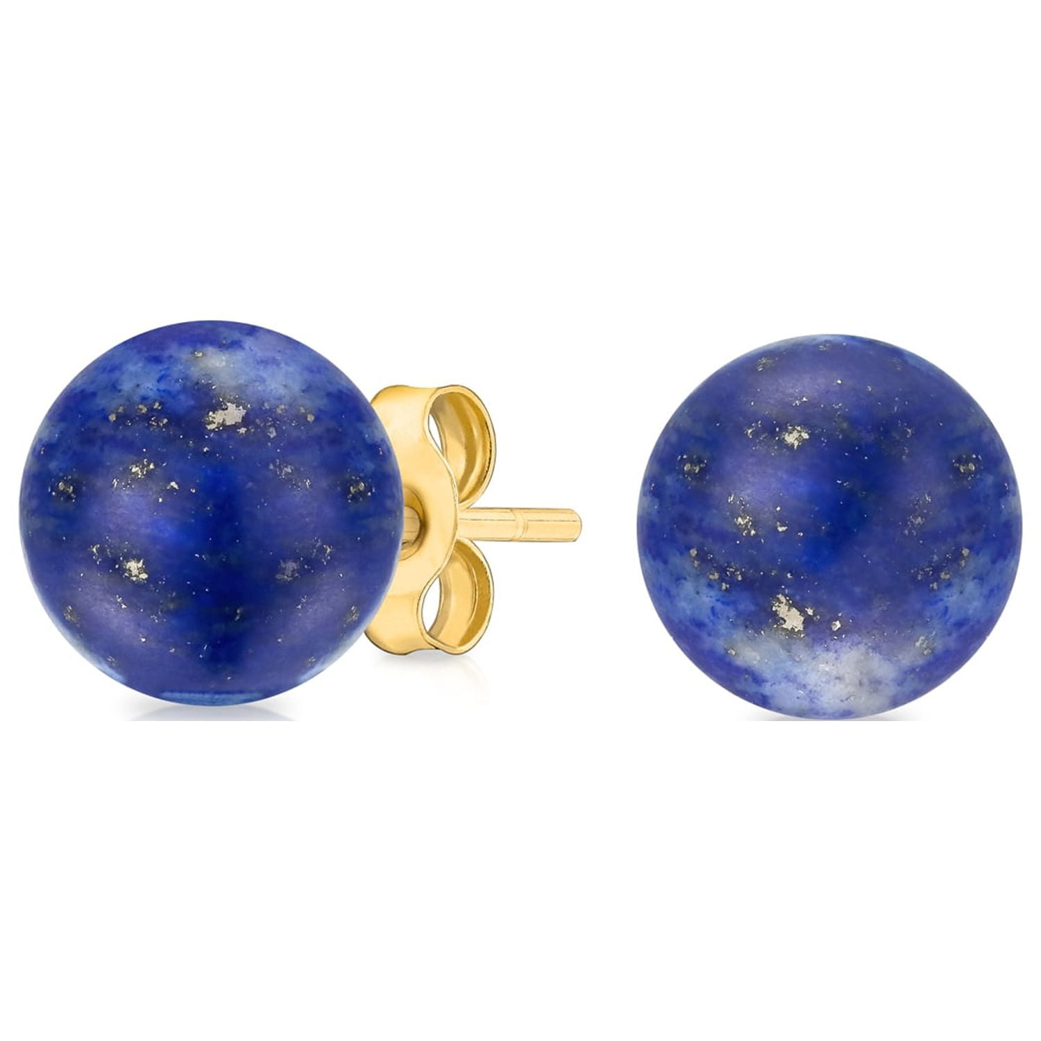 14k Gold Lapis Lazuli Earrings