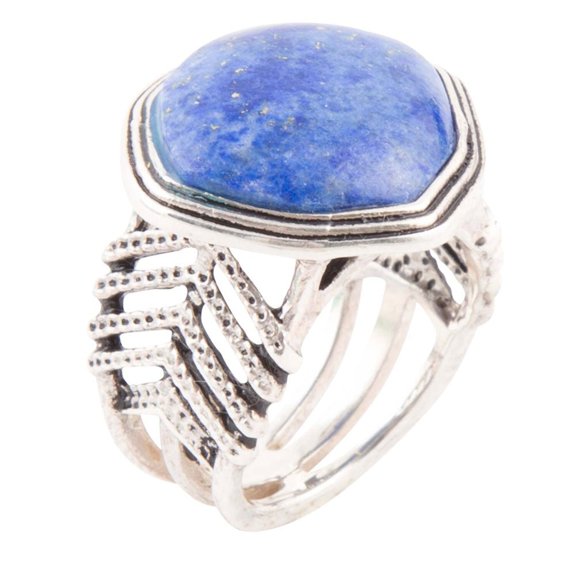 Blue Lapis and Sterling Silver Ring