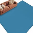 thumbnail image 1 of Blue Large Area Rugs for Bedroom Living Room, Soft Non Slip Carpet Bedside Rug, Modern Pure Wave Ride Rectangular Floor Cover Kitchen Accent Rug 5'x7' for Dining Room/Office, 1 of 9