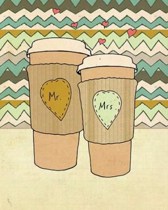 Blue Lattes Canvas Art - Lisa Barbero (24 x 30)