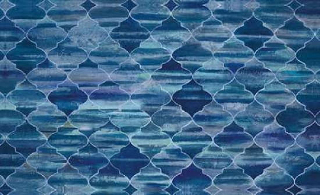 Blue Lattice Canvas Art - Art Atelier Alliance (12 x 18)