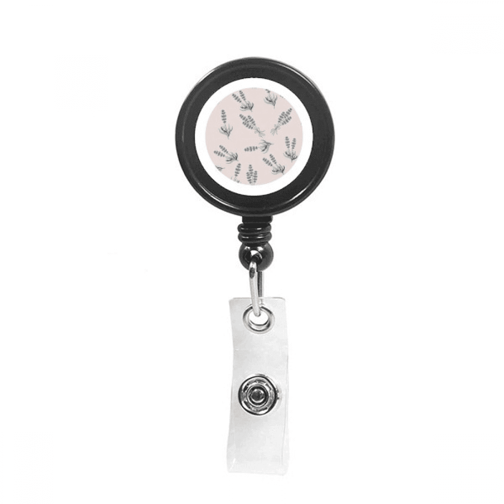Blue Lavender Bowknot Flower  Retractable Keychain Badge Holder ID Badge
