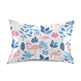 thumbnail image 1 of Blue Leaf Flamingo Pillowcase Standard Size 20''x26'' Satin Double-Sided Print Soft Wrinkle Resistant, 1 of 9
