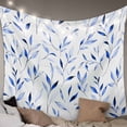 thumbnail image 1 of Blue Leaf Large Tapestry for Bedroom Wall Hanging Tapestry,Modern Botanical Foliage Plant Country Flower Ceiling Backdrop Tapestries Poster Blanket Wall Decor for Teens Room Living Room 86" x 104", 1 of 8