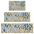 thumbnail image 1 of Blue Leaf and Vine Pattern Kitchen Rugs Sets Of 3,Kitchen Runner Rugs Non Skid Washable,Decorative Kitchen Floor Mats for Kitchen,Sink,Laundry,17"x30"+ 17"x47" + 17"x59", 1 of 6