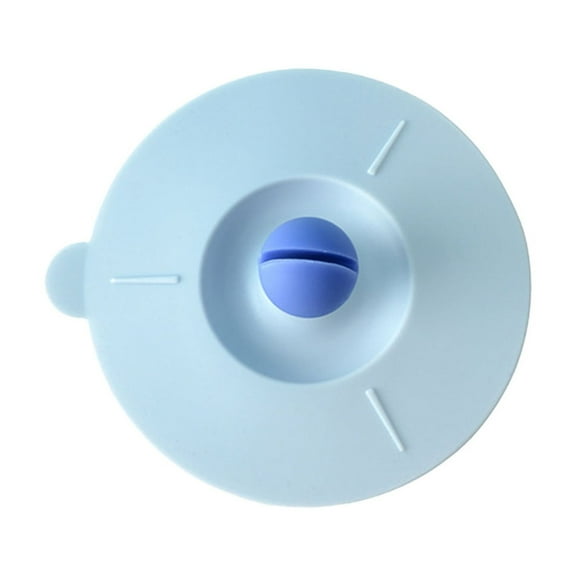 Blue Leakproof Cup Lid Cover For Ceramic Glass Mugs Heat Tolerant Material Fits Up To 5.5 Inches Diameter Safe Easy To Clean 1 Pc 0.15 Lb