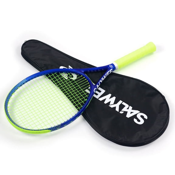 Blue-Leap Carbon Fiber Tennis Racket, 345±10g Strung, 60-65lbs, Shock-Absorbing, Suitable for Professional Strength Athletes