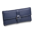 thumbnail image 1 of Blue Leather Snap Buckle Jewelry Wallet with Removable Zippered Pouch GM17716, 1 of 2