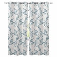 thumbnail image 1 of Blue Leaves Blackout Curtains 90 Inch Length 2 Panels Set for Living Room Bedroom, Modern Minimalist Leaf Botanical Vintage Privacy Window Treatment Thermal Insulated Black Out Drapes 52"x90", 1 of 8